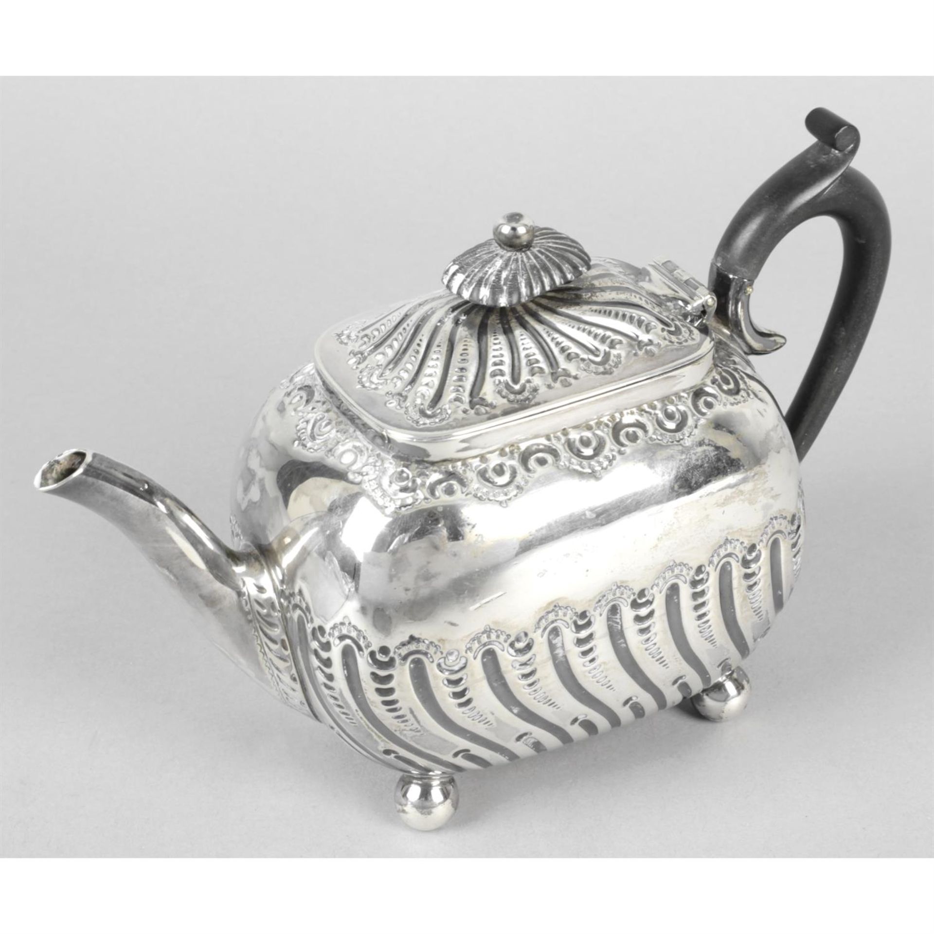 A Victorian silver bachelor's teapot.