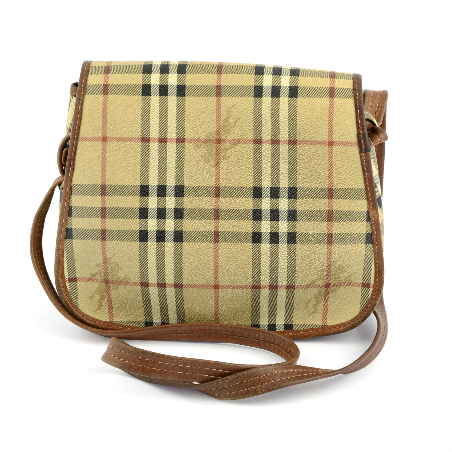 BURBERRY- a brown Haymarket canvas handbag. - Image 2 of 4