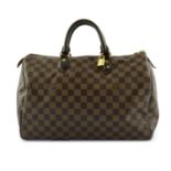 LOUIS VUITTON: a 2015 Damier speedy 35 handbag.