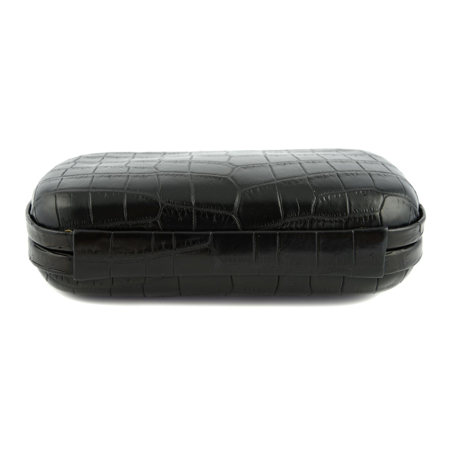 BOTTEGA VENETA- a black crocodile knot clutch bag. - Image 4 of 4