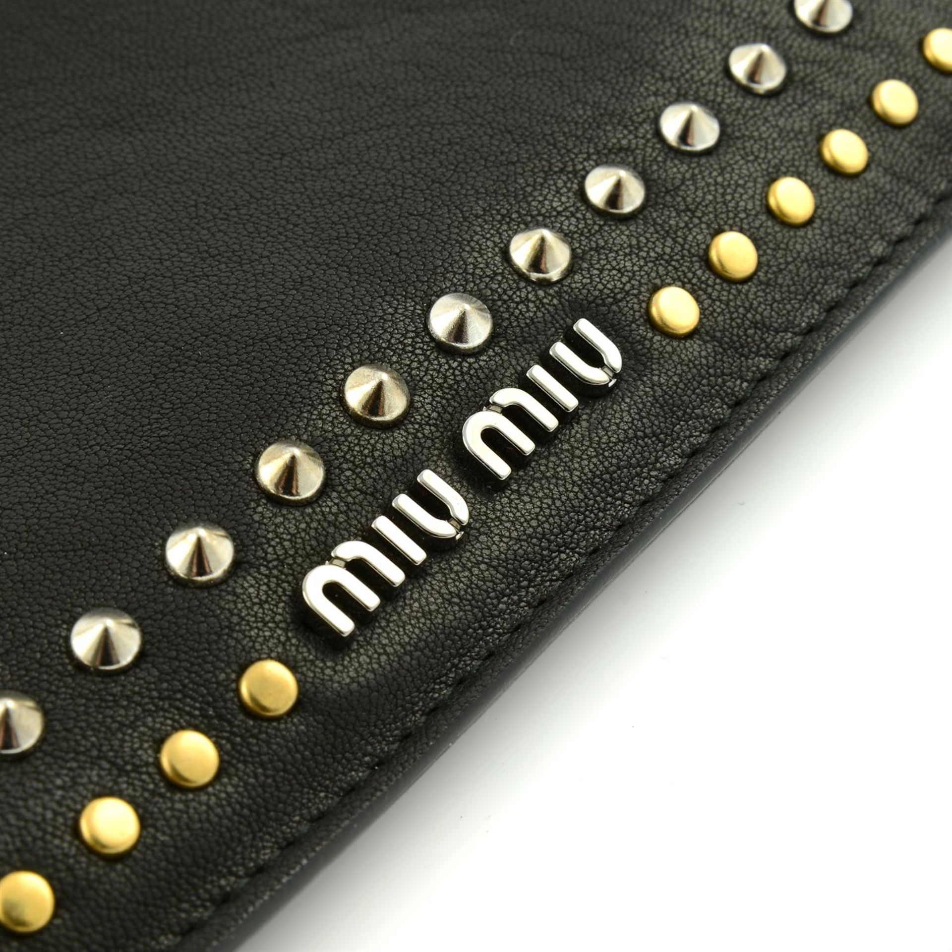 MIU MIU -a black leather iPad case. - Image 3 of 3