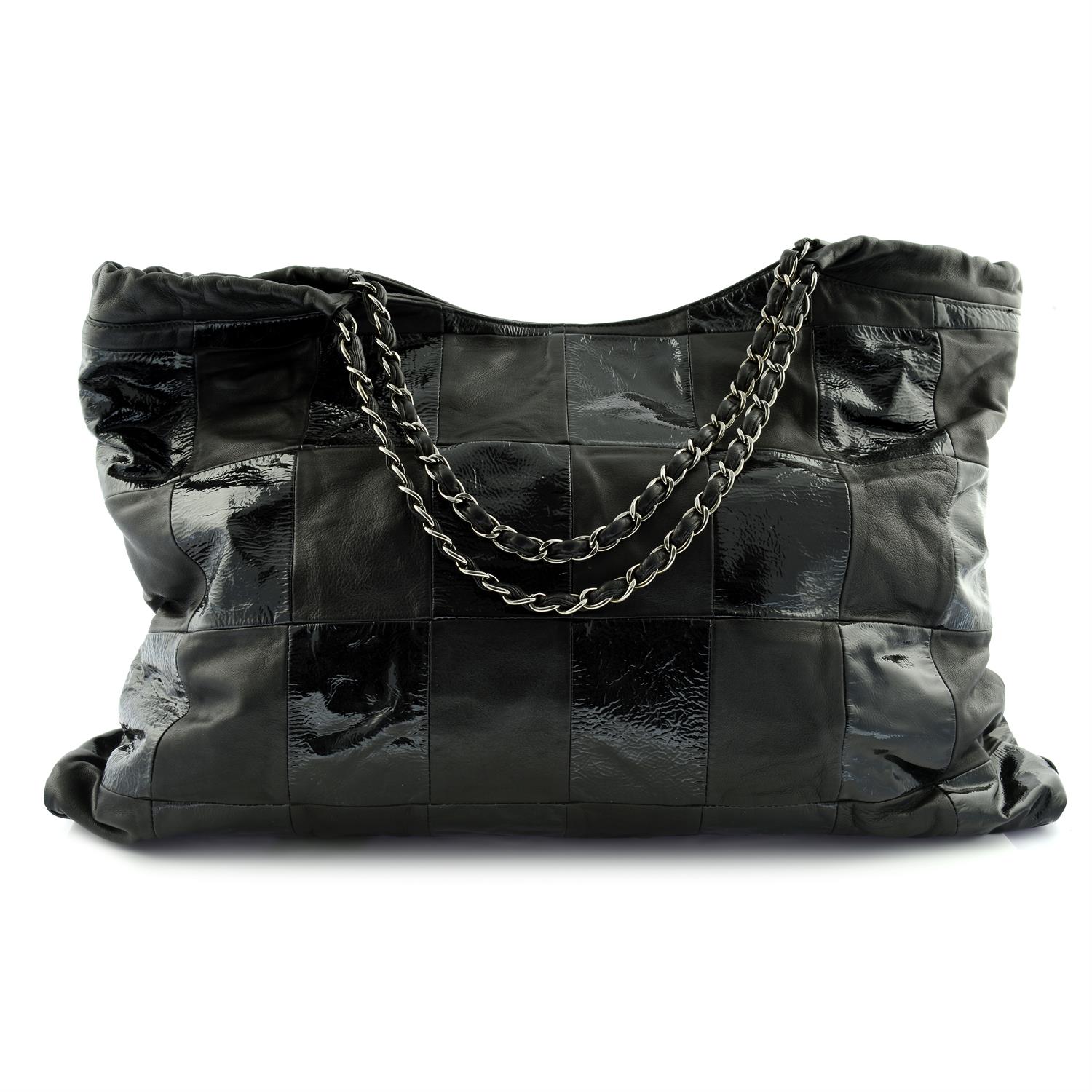 CHANEL - a suede patchwork handbag. - Image 2 of 4