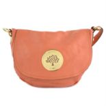 MULBERRY- a coral leather handbag.