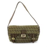 FENDI: A Zucchino canvas baguette handbag.