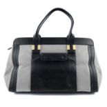 CHLOÉ - a grey and black leather Alice handbag.