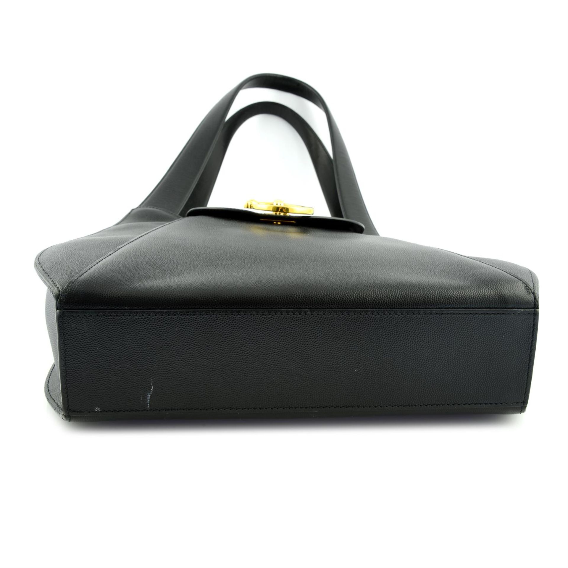 CARTIER - a black leather Panthère handbag. - Image 5 of 7