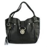 LUELLA - a black leather hobo bag.