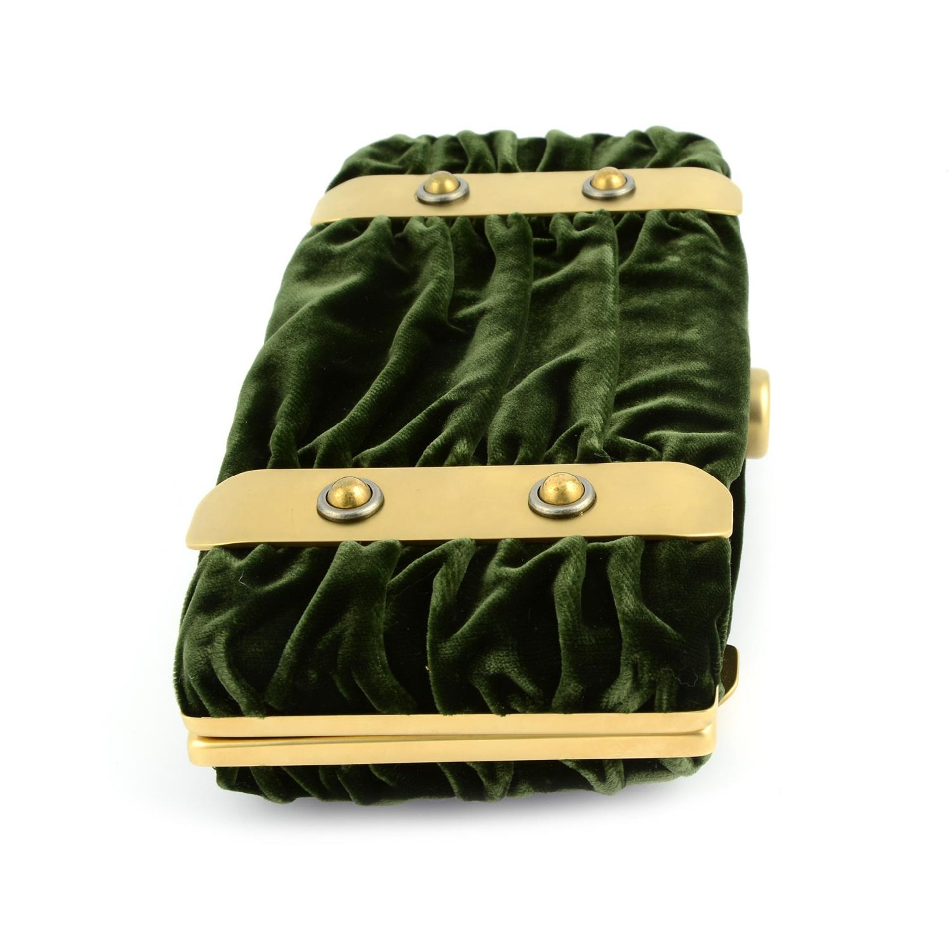 STELLA MCCARTNEY - a green velvet clutch. - Image 3 of 5