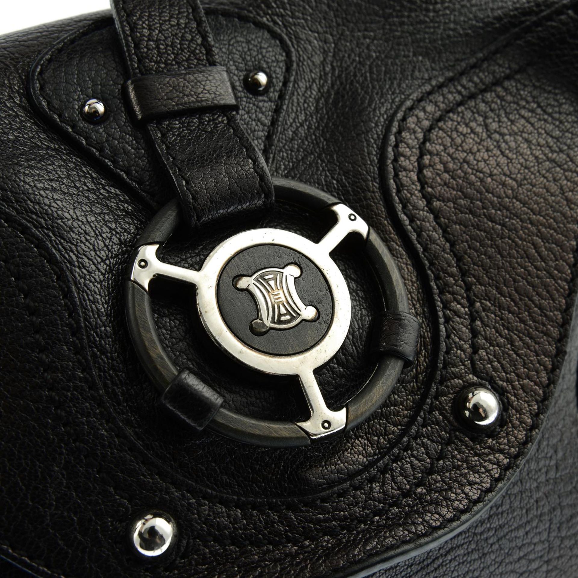 CÉLINE - a black leather handbag. - Image 6 of 6