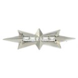 THIERRY MUGLER - a colourless paste star brooch.