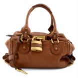 CHLOÉ - a tan leather Paddington satchel.