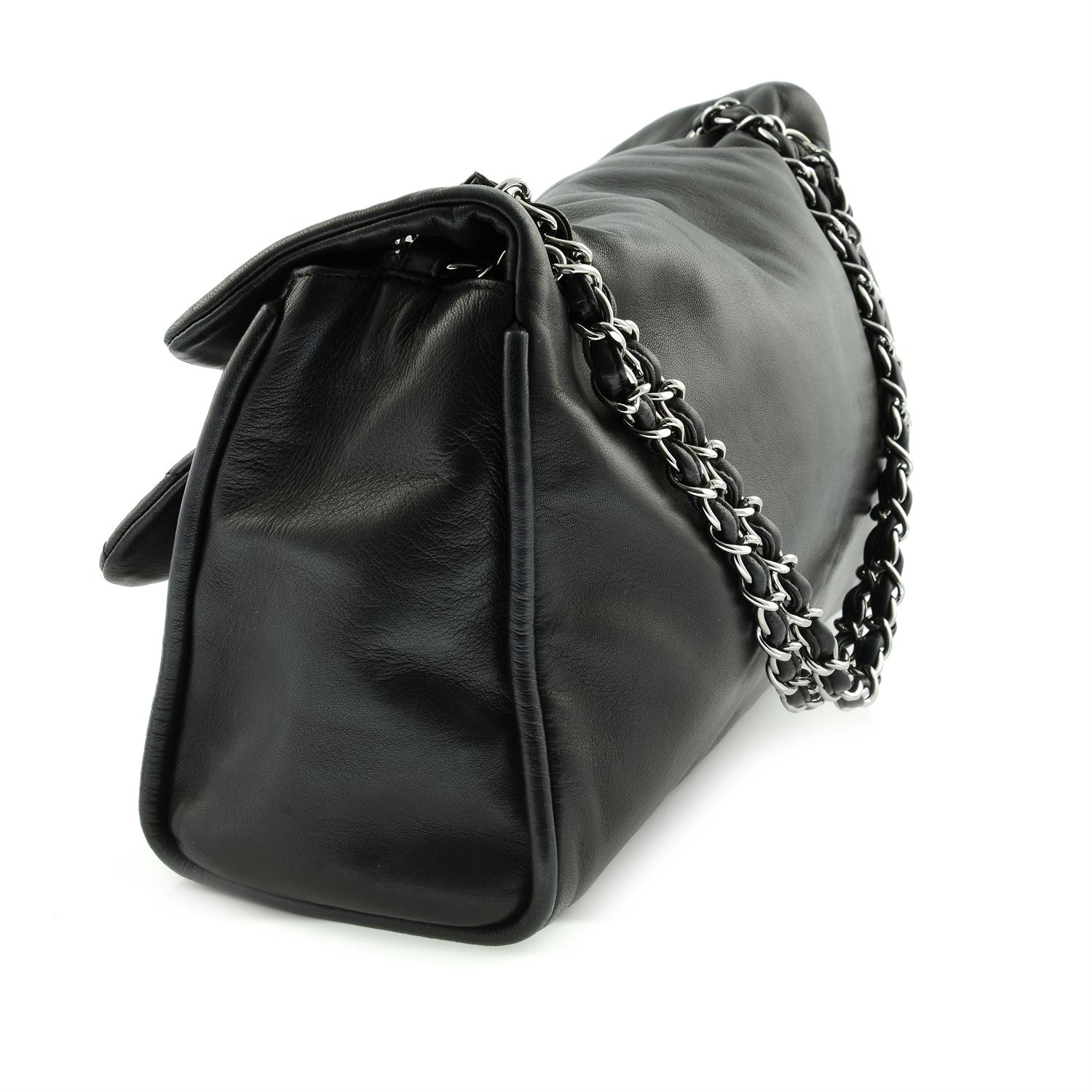 CHANEL - a black lambskin 2.55 Reissue large double flap tote bag. - Image 3 of 4
