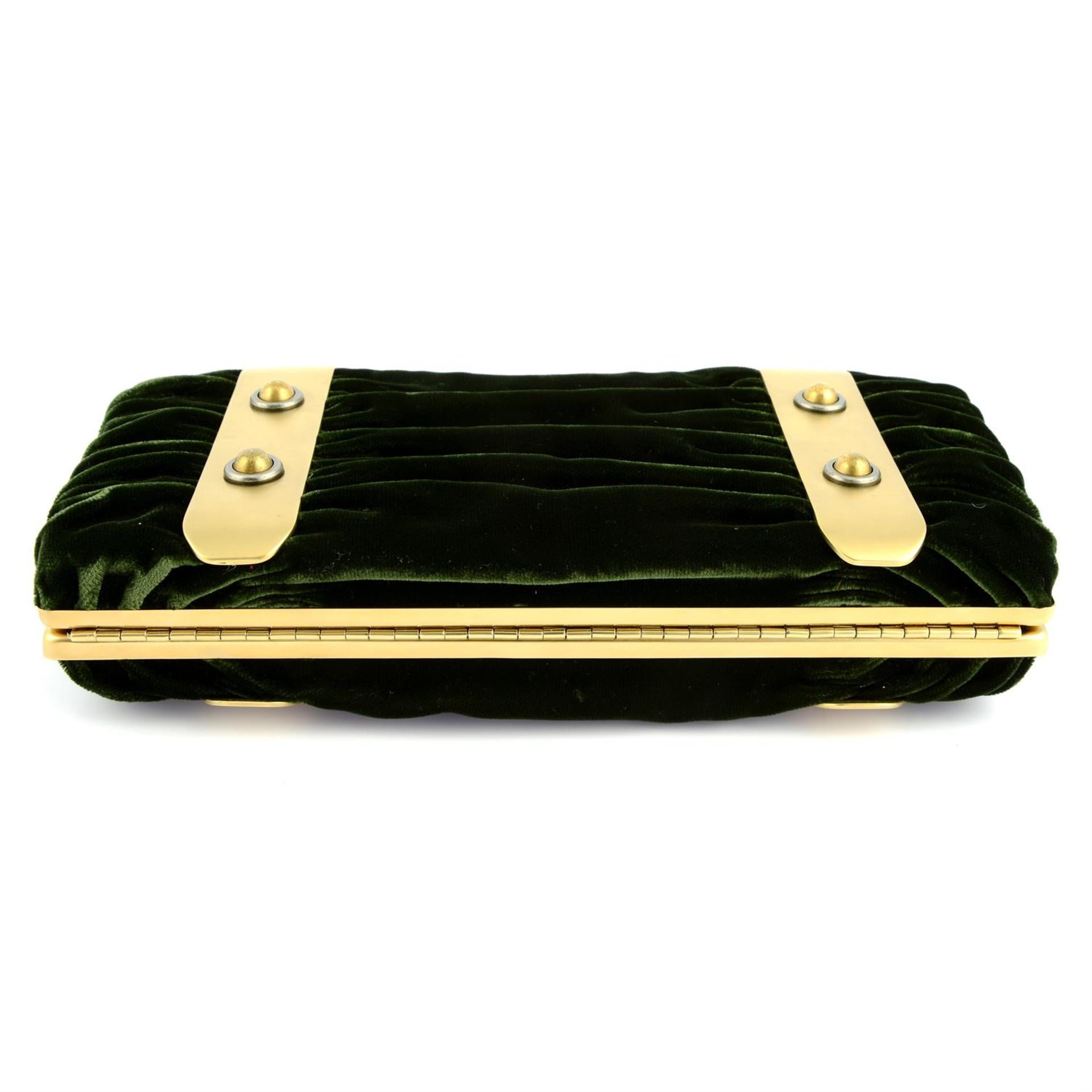 STELLA MCCARTNEY - a green velvet clutch. - Image 4 of 5