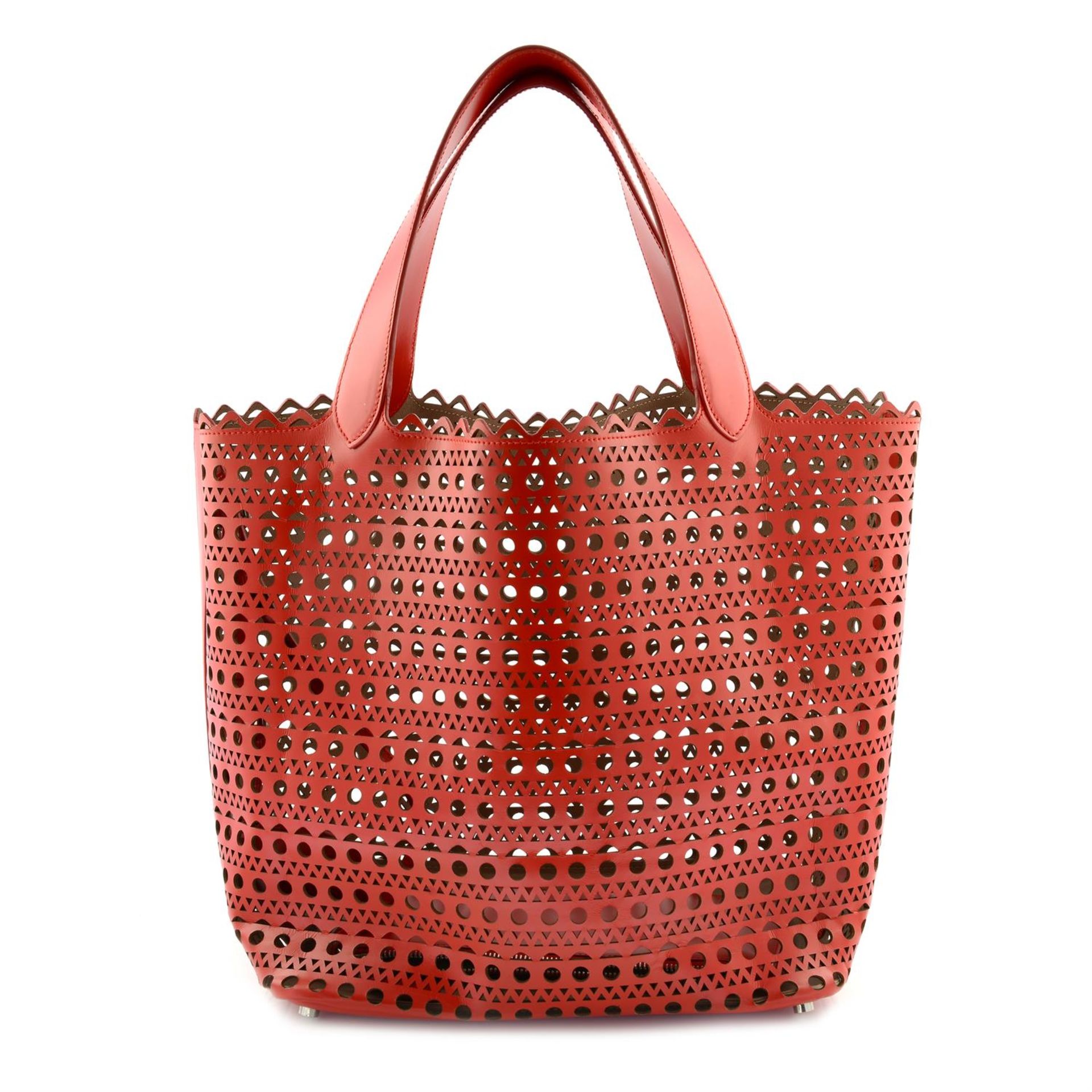 ALAIA - Laser-cut medium tote bag.