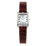 HERMÈS - an 18ct white gold Cape Cod wrist watch, 19.5x20mm.