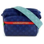 LOUIS VUITTON- a blue Messenger Pm Pacifique handbag.