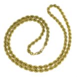 CHRISTIAN DIOR - a gold-tone rope-link chain necklace.