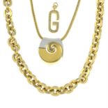 GIVENCHY - Two pendants, together with a chain.