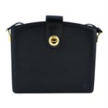 LOUIS VUITTON - a Cluny black epi leather handbag.
