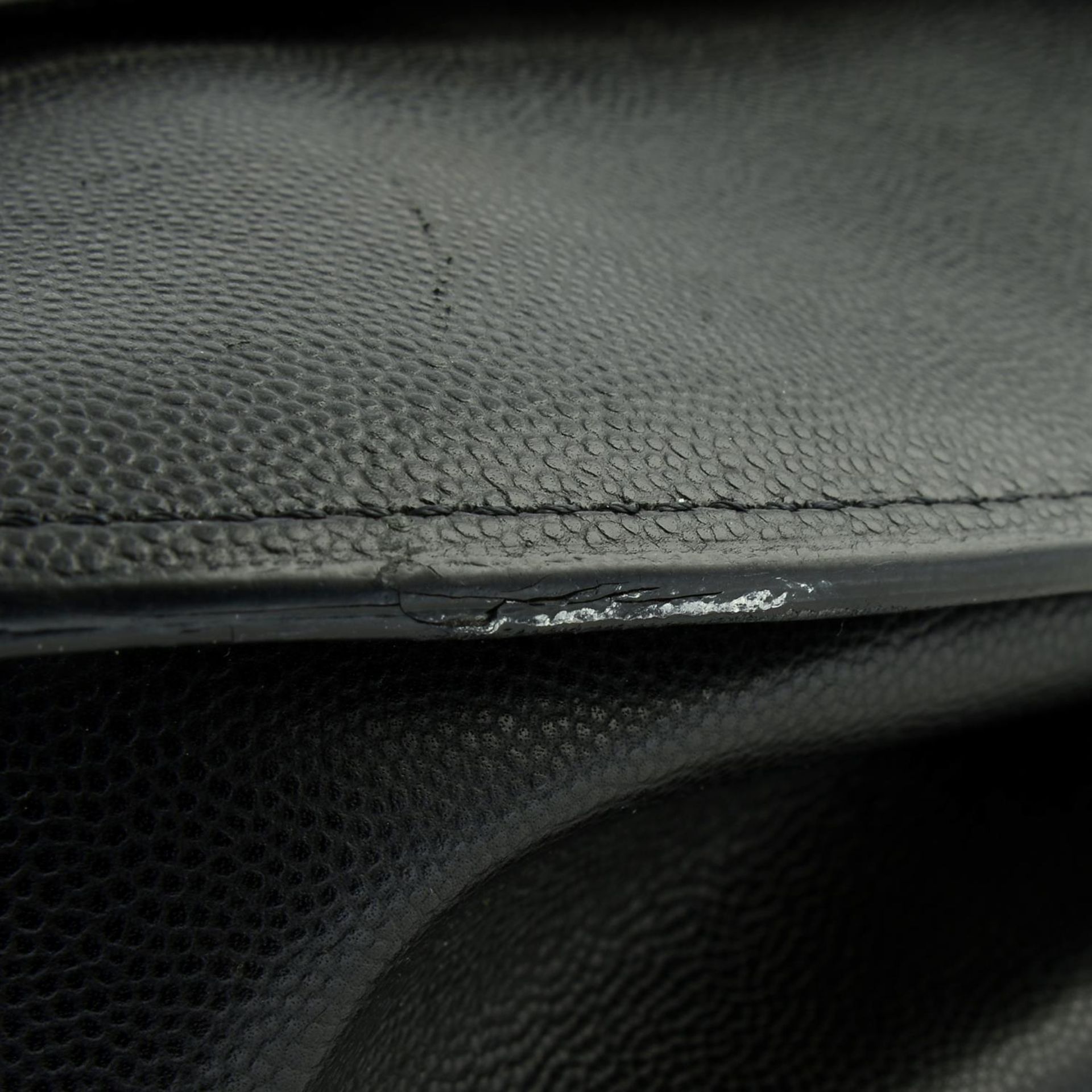 CARTIER - a black leather Panthère handbag. - Image 6 of 7