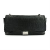 CHANEL - a black lambskin "31 Rue Cambon Paris" Reissue 2.55 double flap handbag.