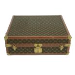 LOUIS VUITTON - a vintage Monogram steamer trunk.