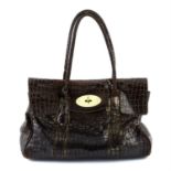MULBERRY - a brown mock crocodile Bayswater handbag.