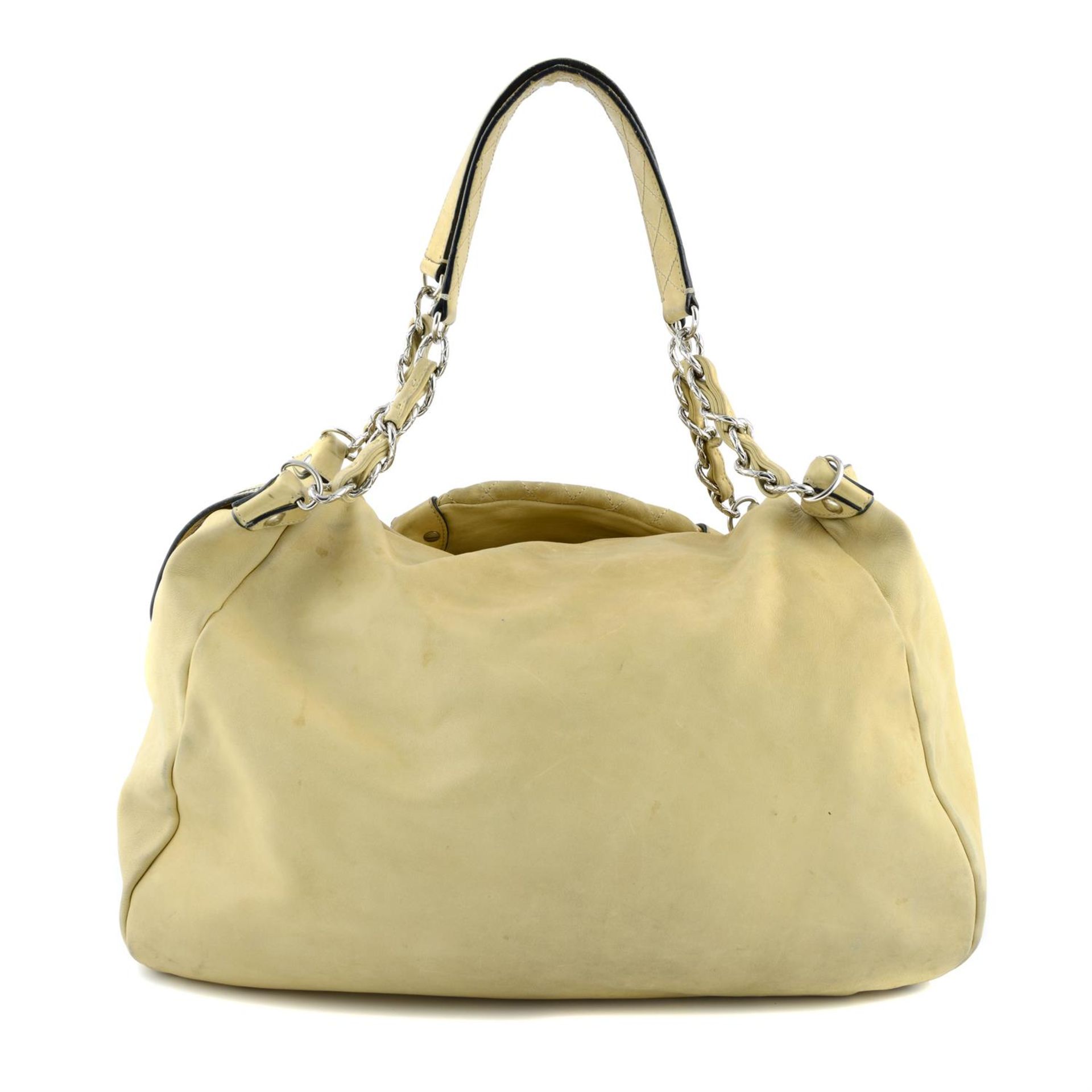 CHANEL - a beige hobo handbag. - Image 4 of 6