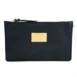 BOTTEGA VENETA- a navy blue clutch bag.