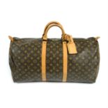 LOUIS VUITTON - a Monogram Keepall luggage bag