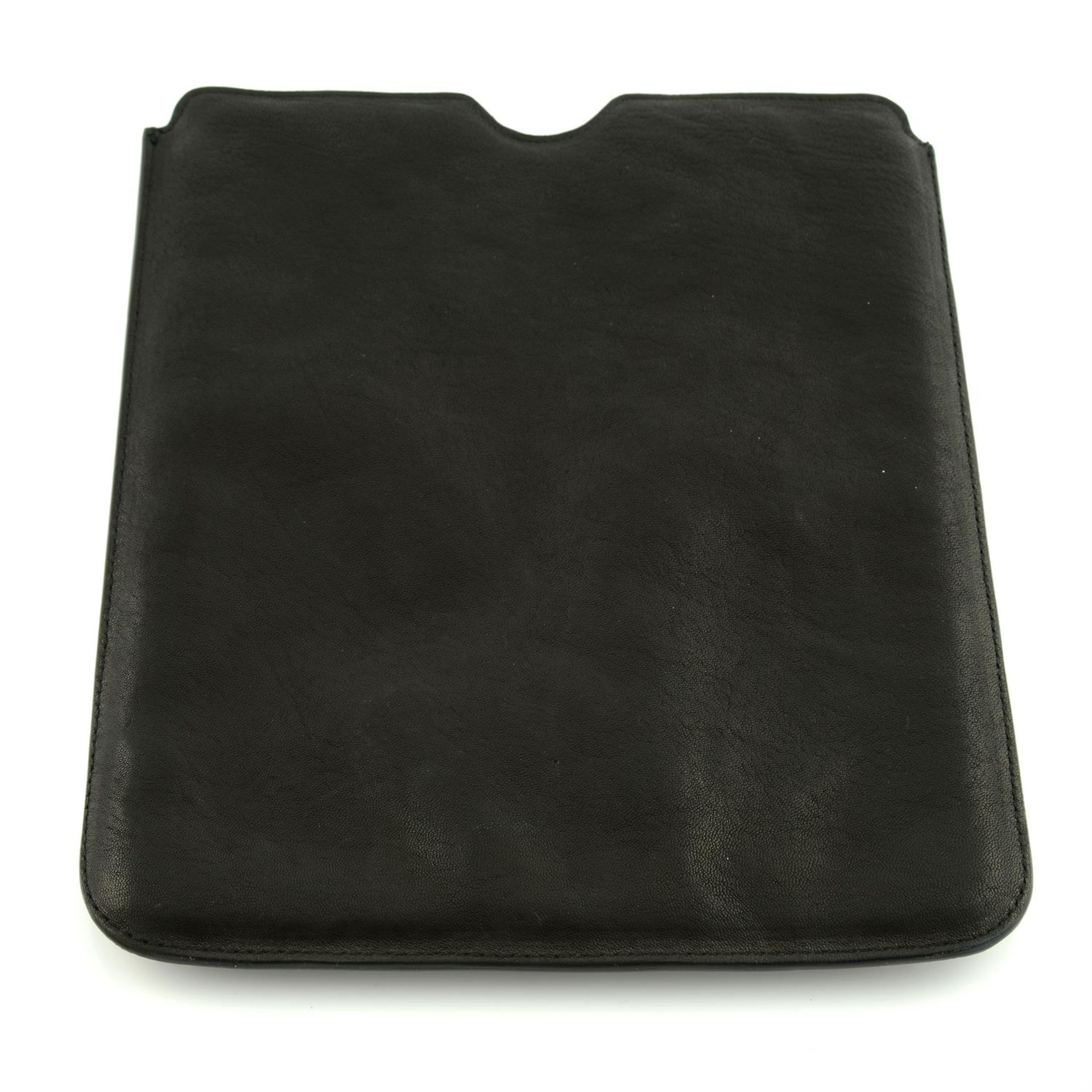 MIU MIU -a black leather iPad case. - Image 2 of 3