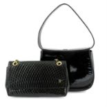 BALLY- Black leather shoulder bags.