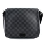 LOUIS VUITTON - a Damier Graphite messenger bag.