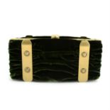 STELLA MCCARTNEY - a green velvet clutch.