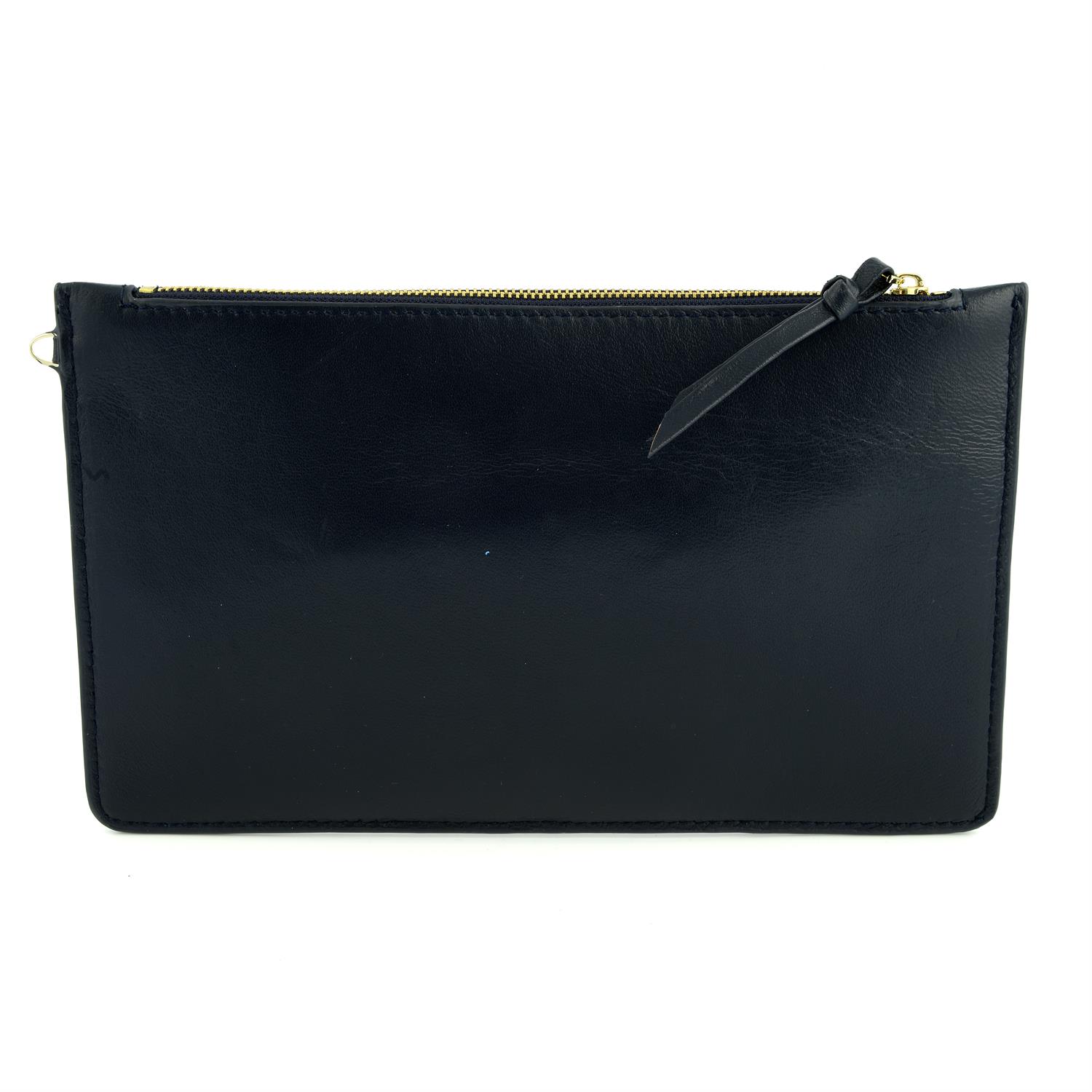 BOTTEGA VENETA- a navy blue clutch bag. - Image 2 of 3