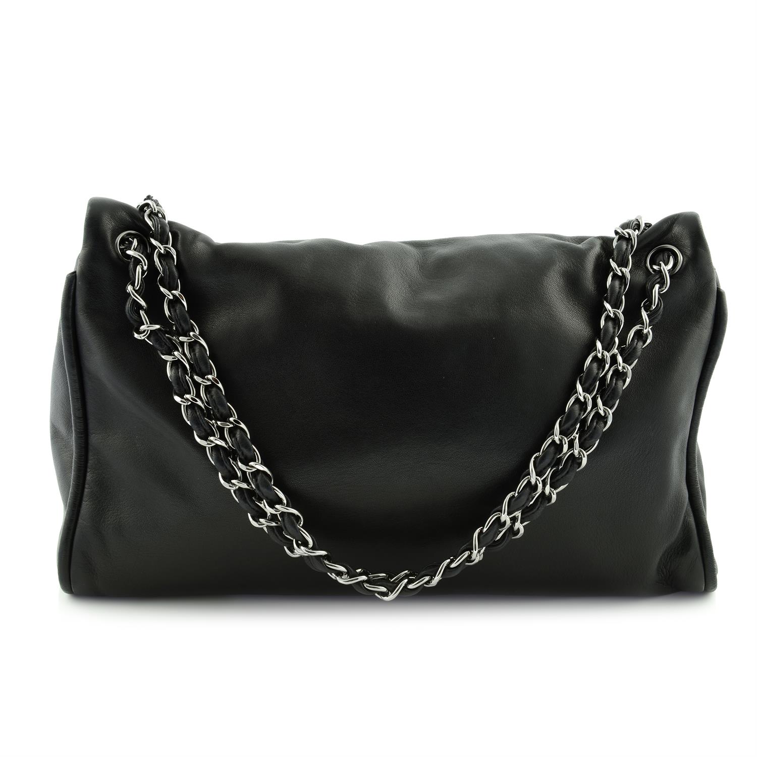 CHANEL - a black lambskin 2.55 Reissue large double flap tote bag. - Image 2 of 4