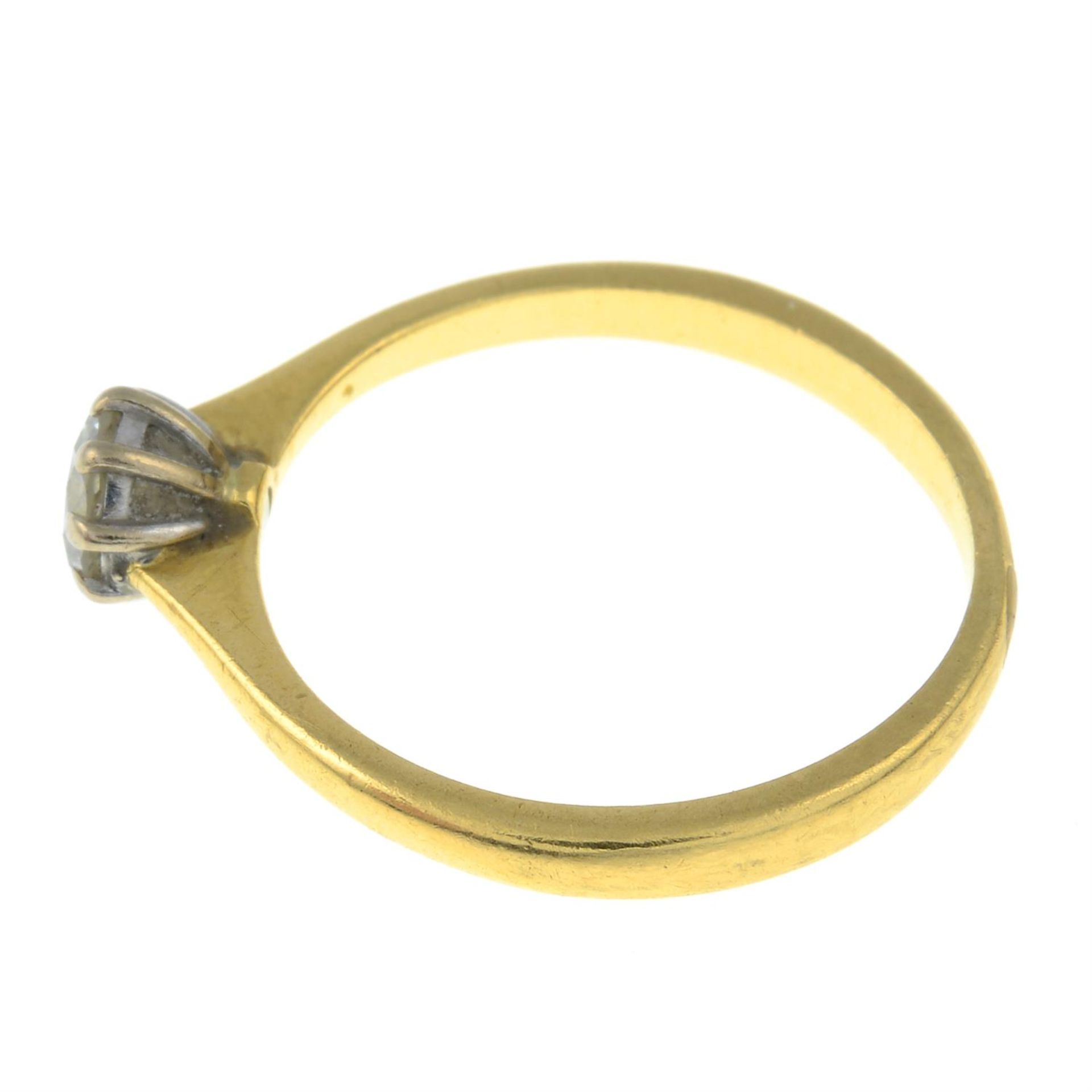 An 18ct gold brilliant-cut diamond single-stone ring. - Image 2 of 3