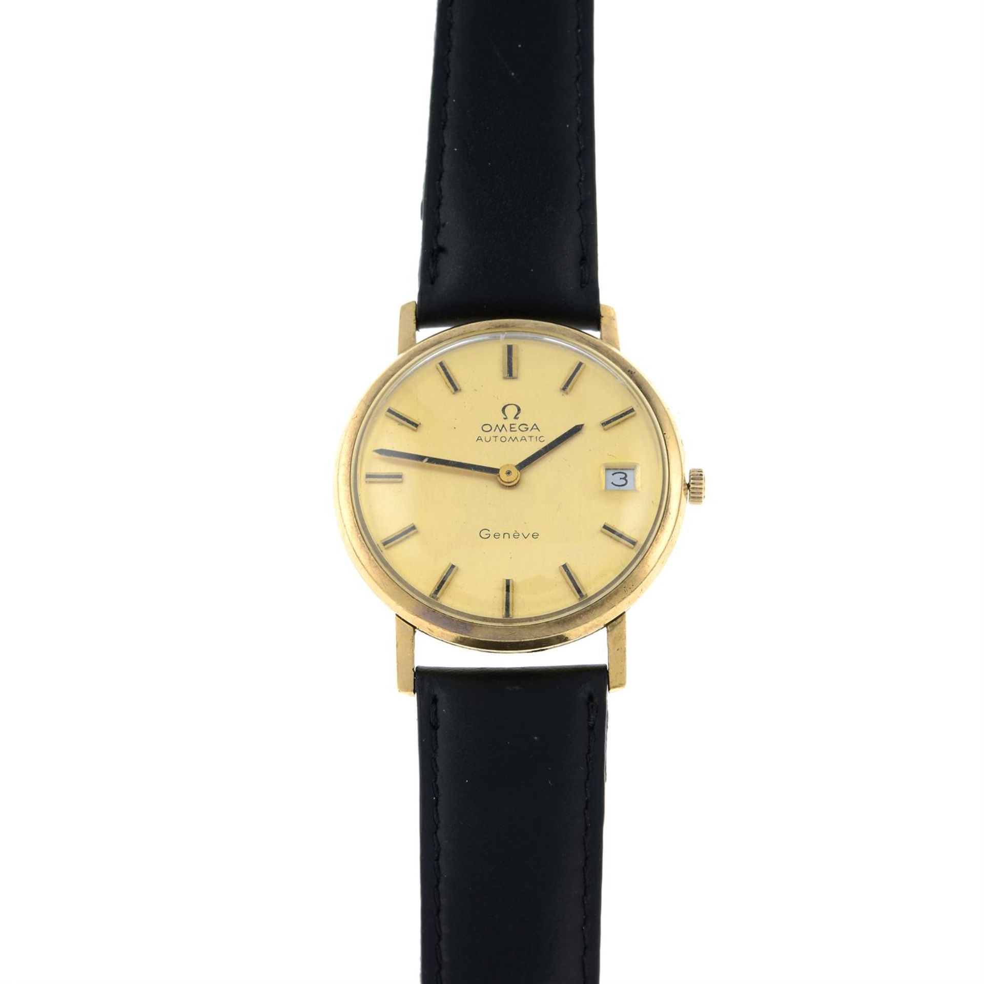 A gentleman's wrist watch, by Omega.
