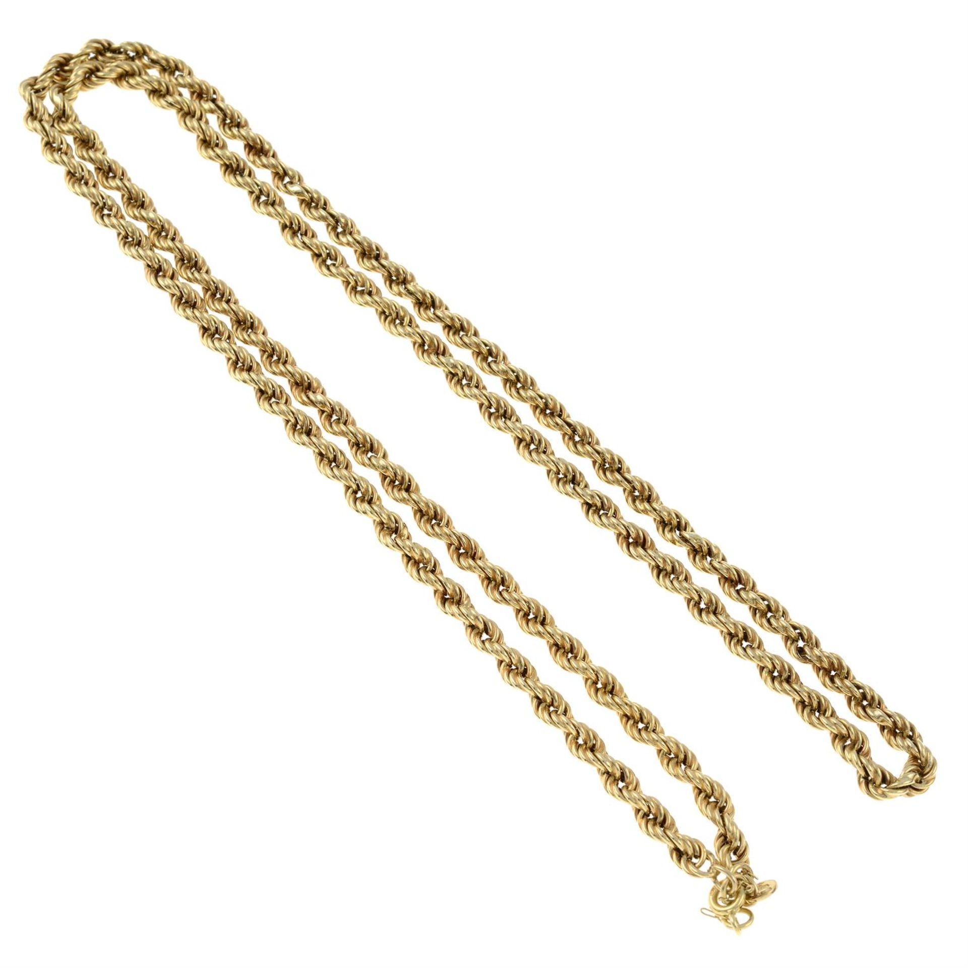 A 9ct gold rope-twist necklace. - Image 2 of 2