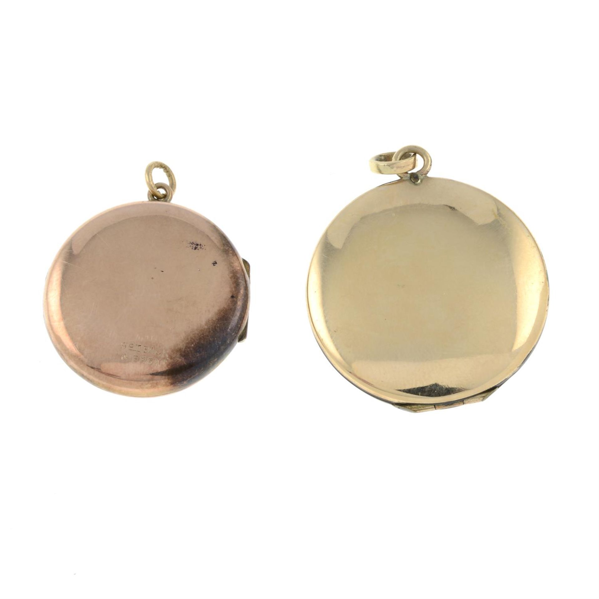 Two early 20th century lockets. - Image 2 of 2