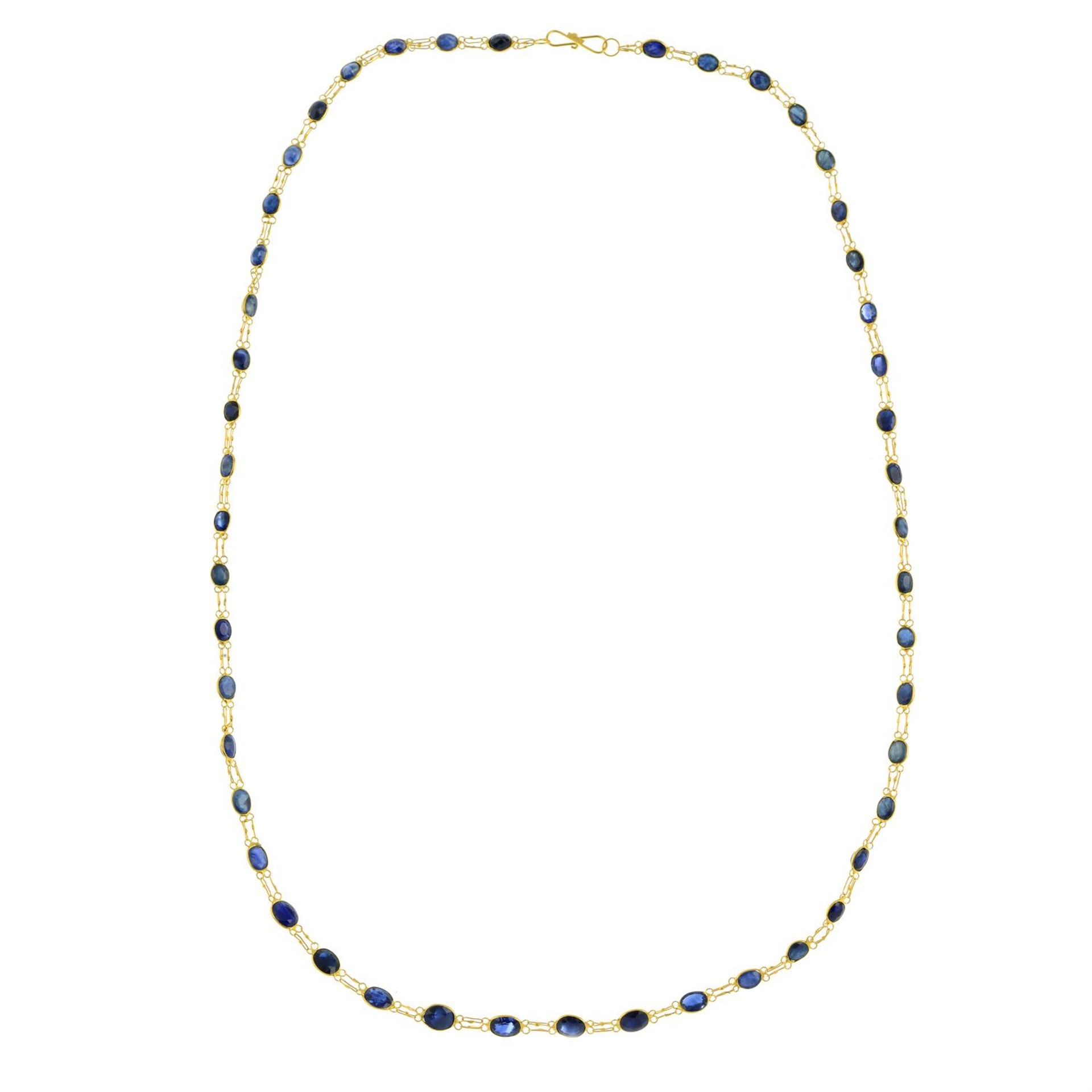 A sapphire necklace. - Image 2 of 2