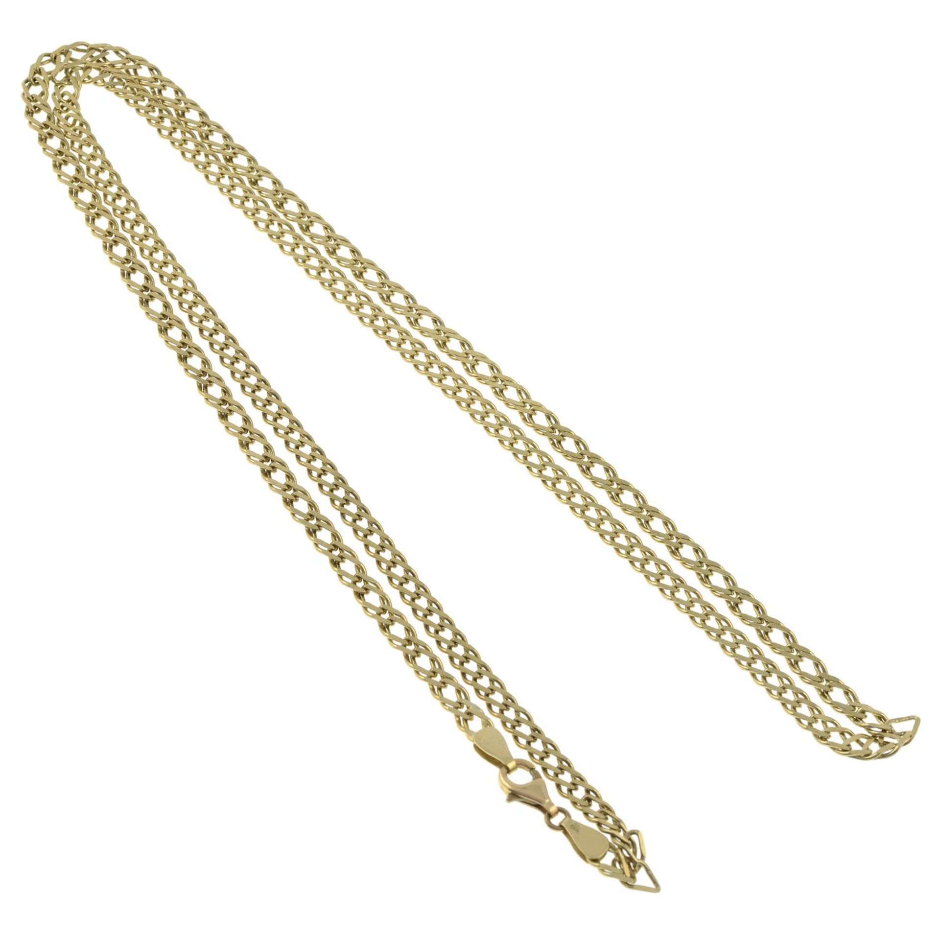 A 9ct gold fancy curb-link chain. - Image 2 of 2