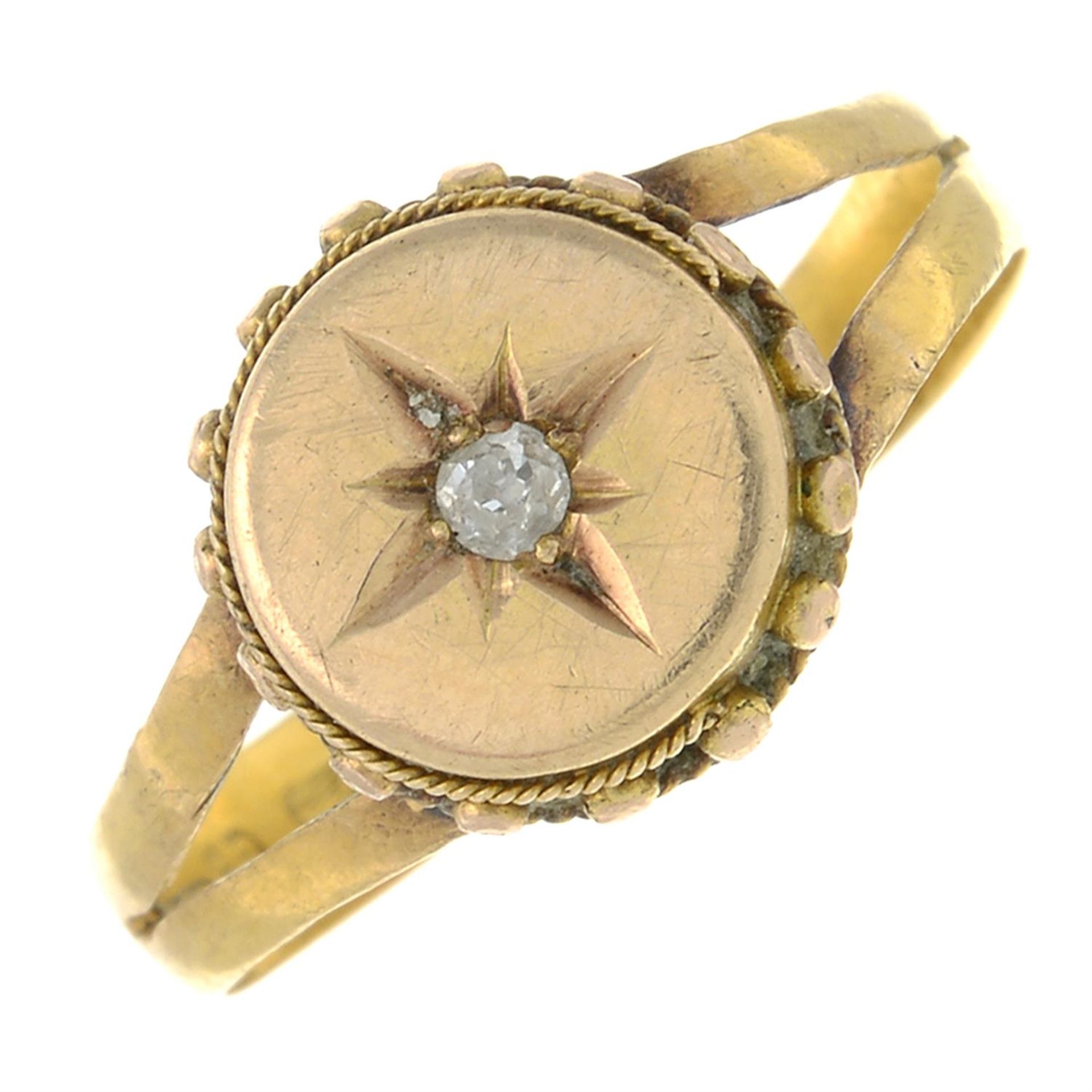 A late 19th century gold, old-cut diamond ring.