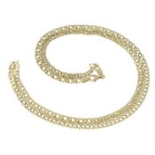 A 9ct gold fancy curb-link chain.