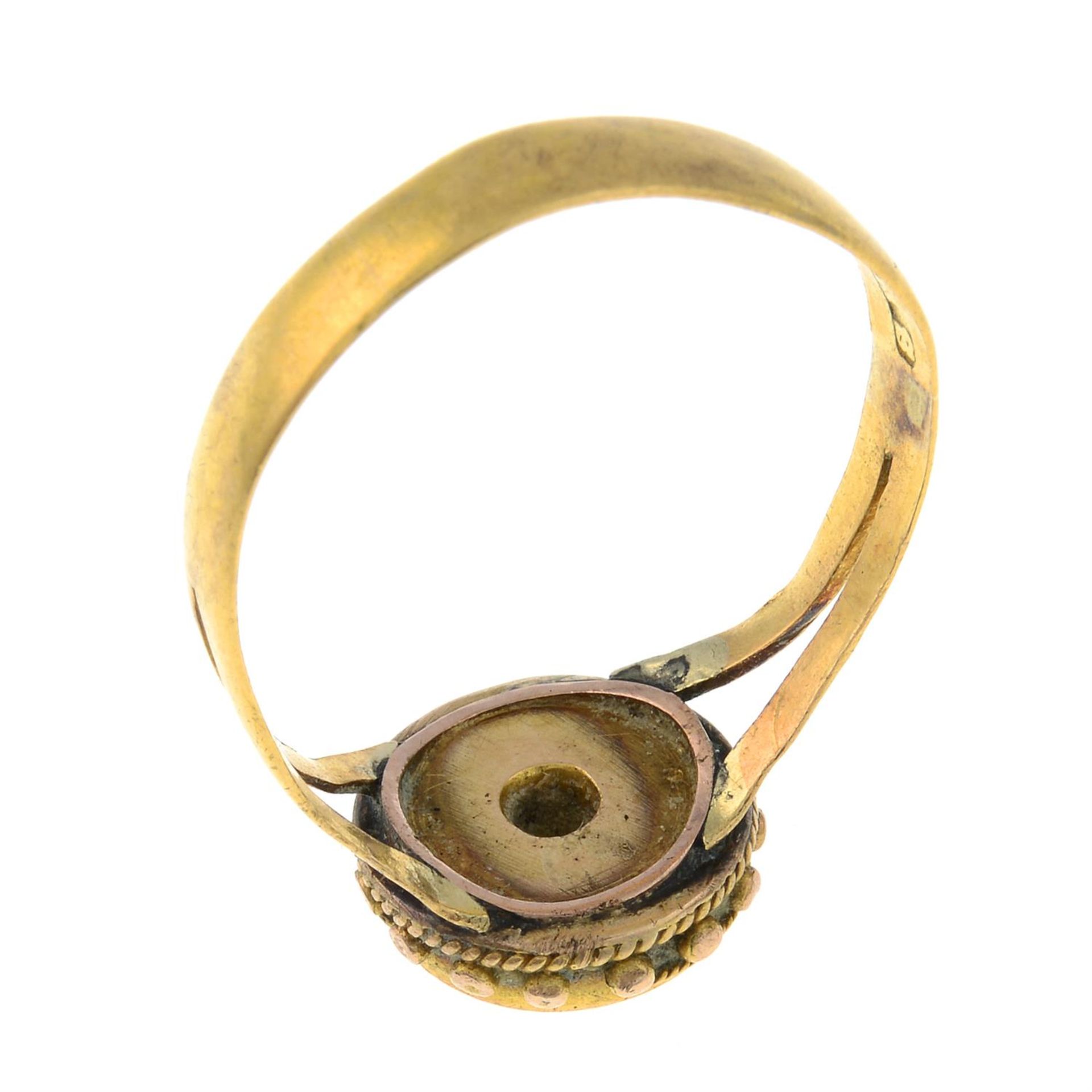 A late 19th century gold, old-cut diamond ring. - Image 3 of 3