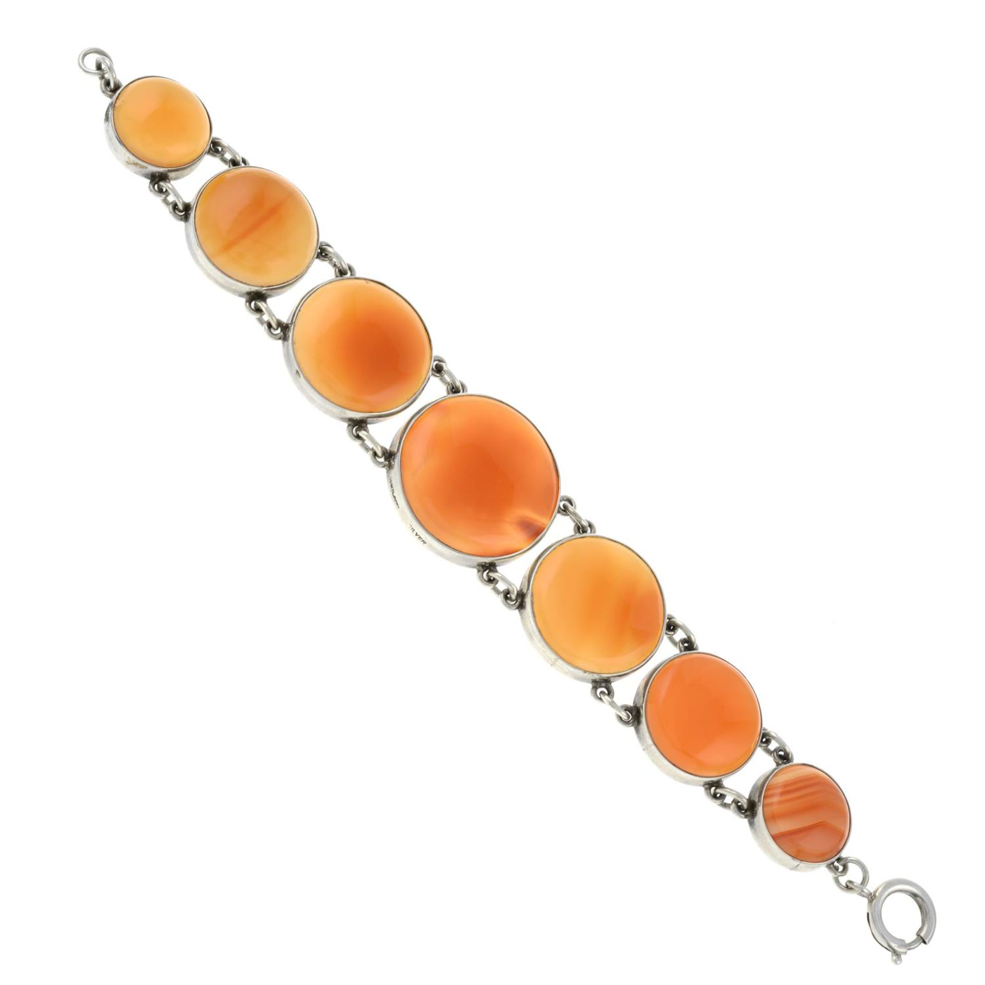 A banded agate bracelet.