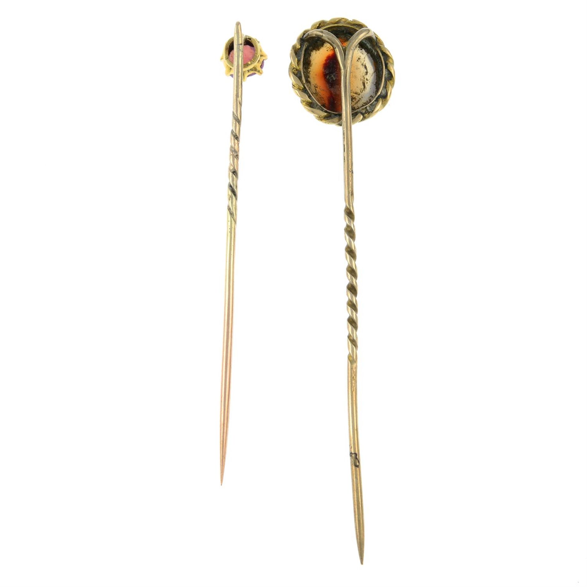 Two gem-set stickpins. - Image 2 of 2