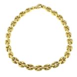 An 18ct gold fancy-link necklace.