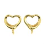 A pair of 'Open Heart' earrings, by Elsa Peretti for Tiffany & Co.