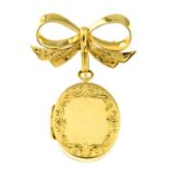 An 18ct gold locket brooch, by Payton, Pepper & Sons Ltd.